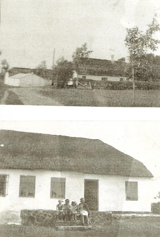 Øverst stuehusets østfacade og siljerønalleen til Kirkevej.
Nederst idyl foran stuehusets vestfacade..
(årstal ukendt)